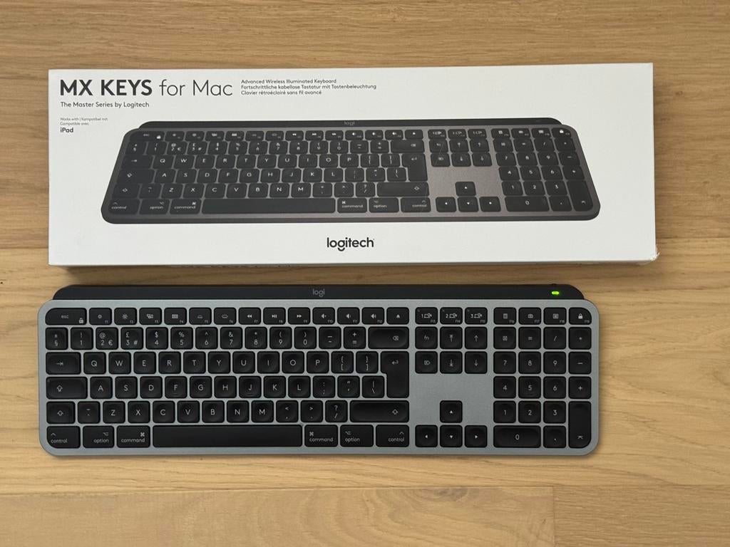 Clavier Logitech MX keys for Mac comme neuf, Enlèvement ou Envoi, Qwerty, Comme neuf