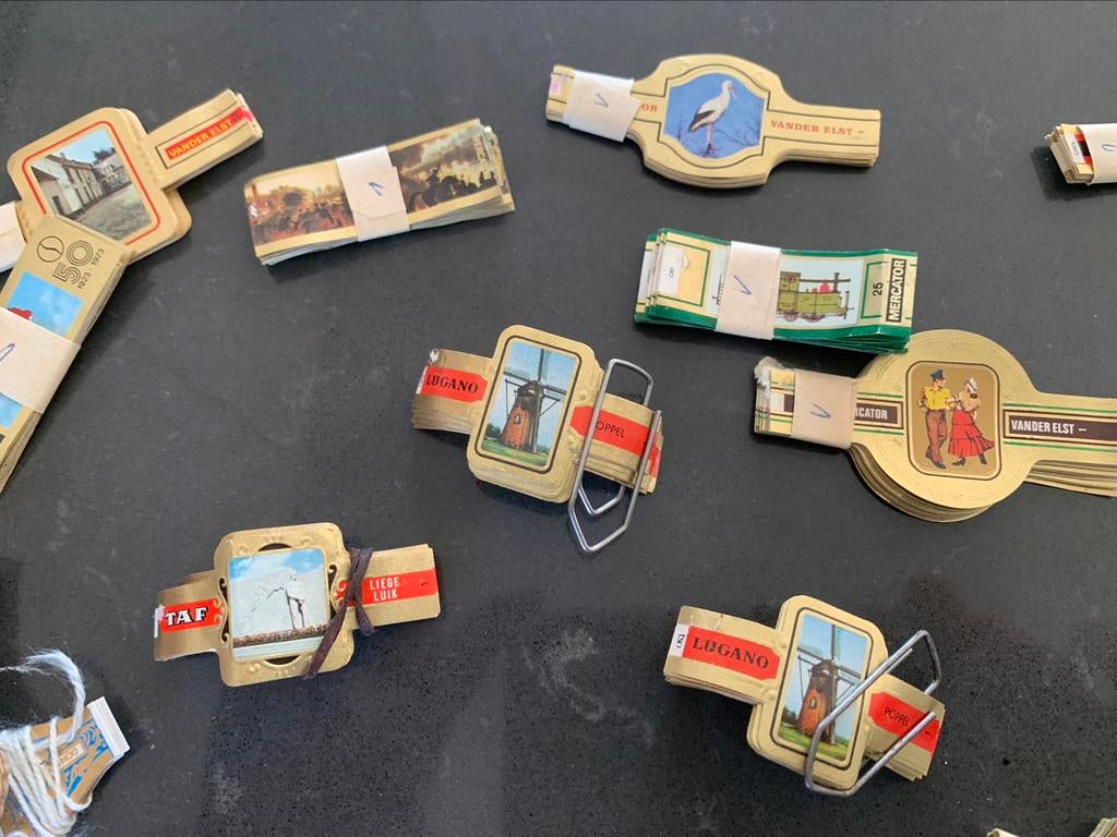 Verzameling sigarenbandjes allerlei, Ophalen of Verzenden, Gebruikt