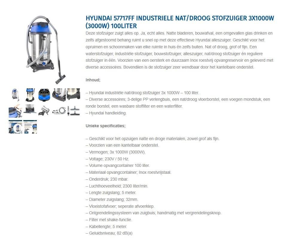 Stof en waterzuiger, Ophalen, Nieuw