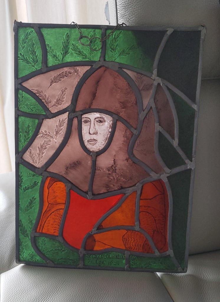 Gesigneerd glas in lood, Enlèvement, Utilisé, Autres types, Vitrail