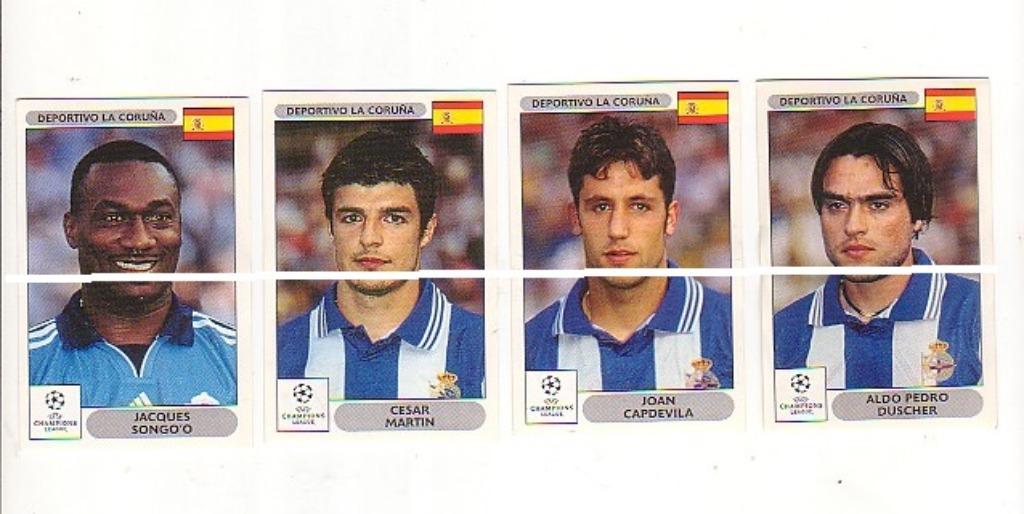 Panini Champions League 2000 - 2001 Deportivo La Corogne Lot, Envoi, Comme neuf, Affiche, Image ou Autocollant