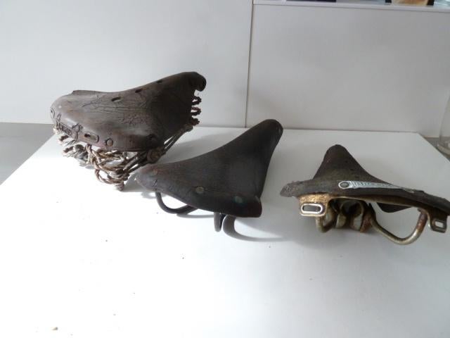 selles de vélo ancien cuir oldtimer classic ancètre vintage, Enlèvement ou Envoi