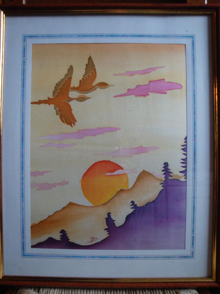 PEINTURE SUR SOIE, Hobby & Loisirs créatifs, Enlèvement, Toile