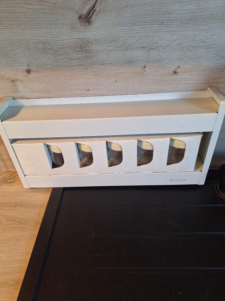Étagère épices+ pots en verre et boîte spaghettis brabantia, Enlèvement ou Envoi, Neuf