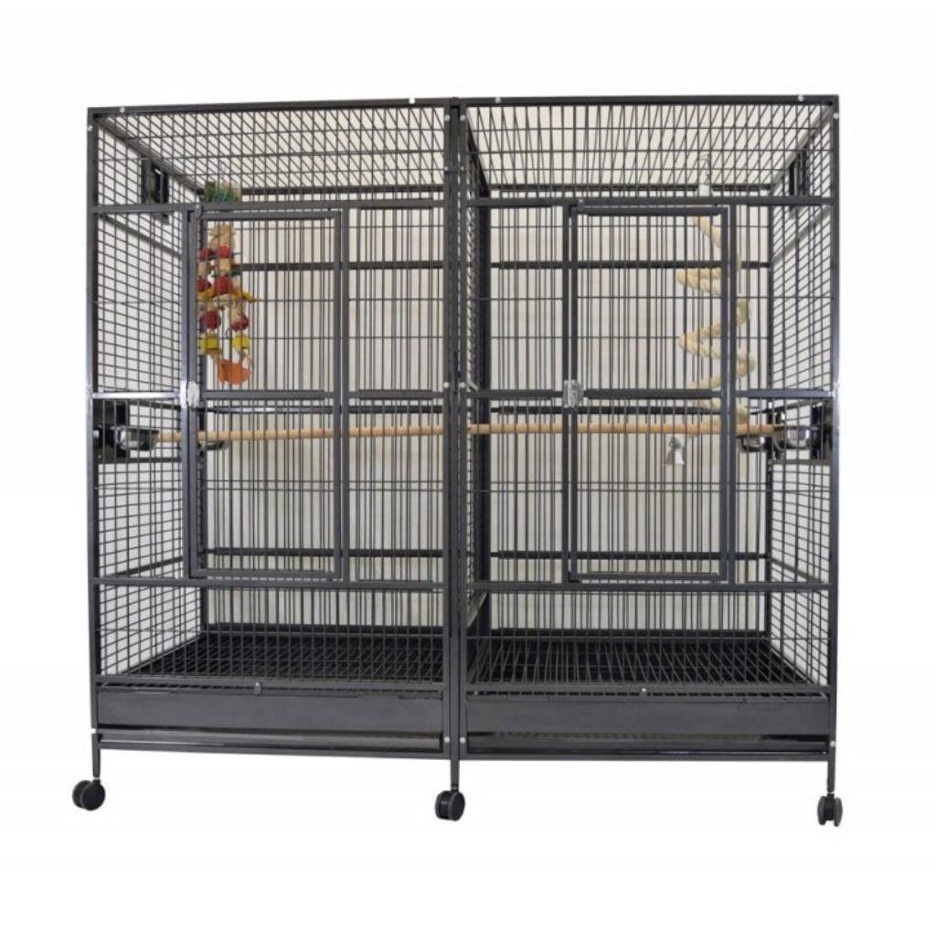 Cage perroquet DOUBLE CAGE ARA GRIS GABON CACATOES neuf, Envoi, Neuf, Métal, Volière