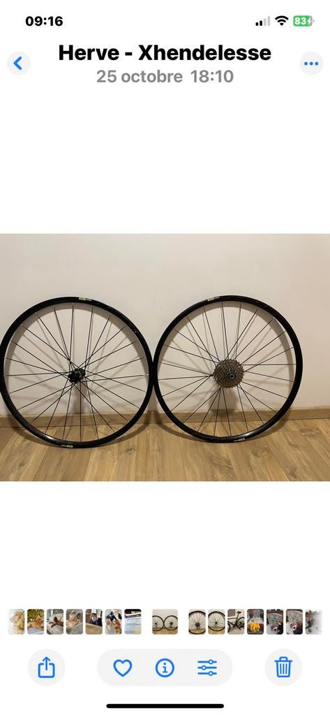 Vend roue Mavic aksium deportee pour Cannondal cyclo cross, Ophalen of Verzenden, Gebruikt, Wiel, Mavic