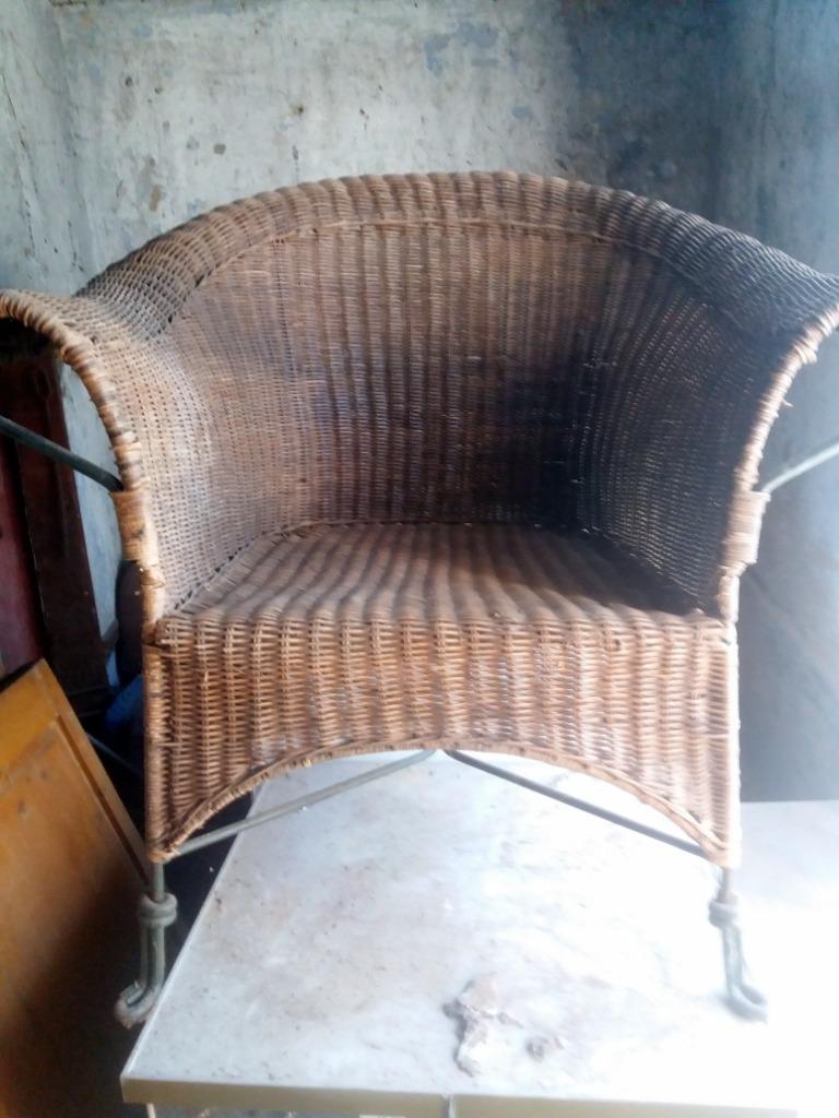antieke rieten zetel, Ophalen