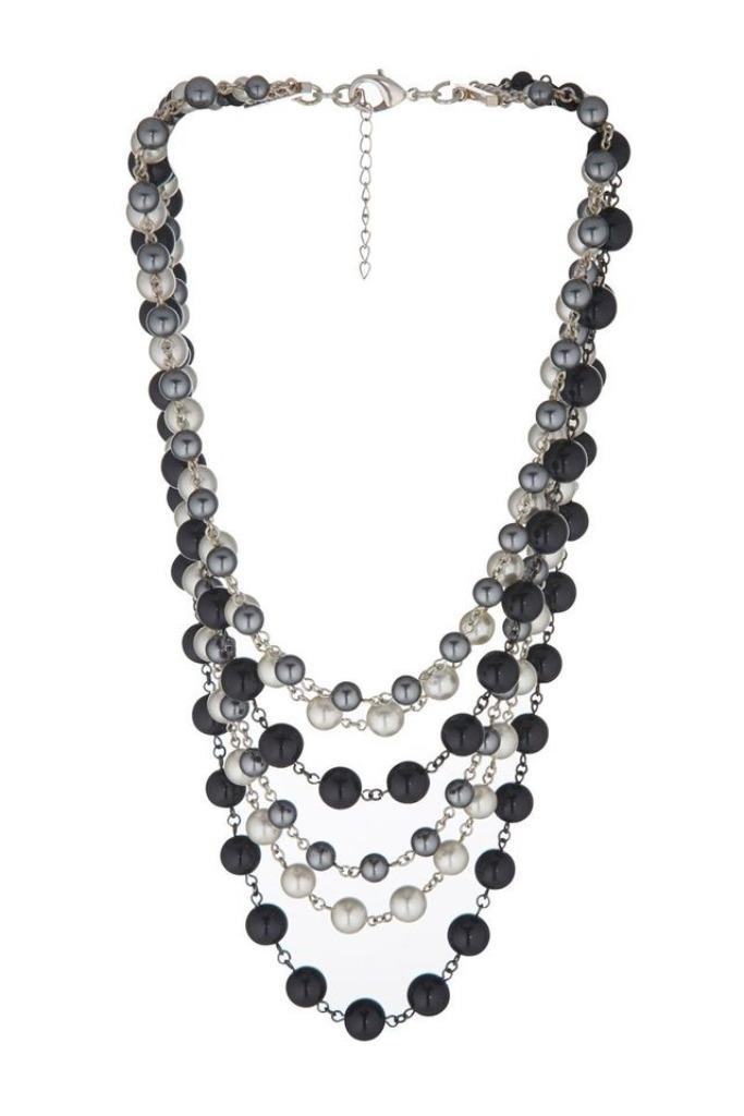 Devernois - Halsketting / Collier - Nieuw (Blauw-Grijs-Wit), Overige materialen, Verstelbaar, Blauw, Nieuw