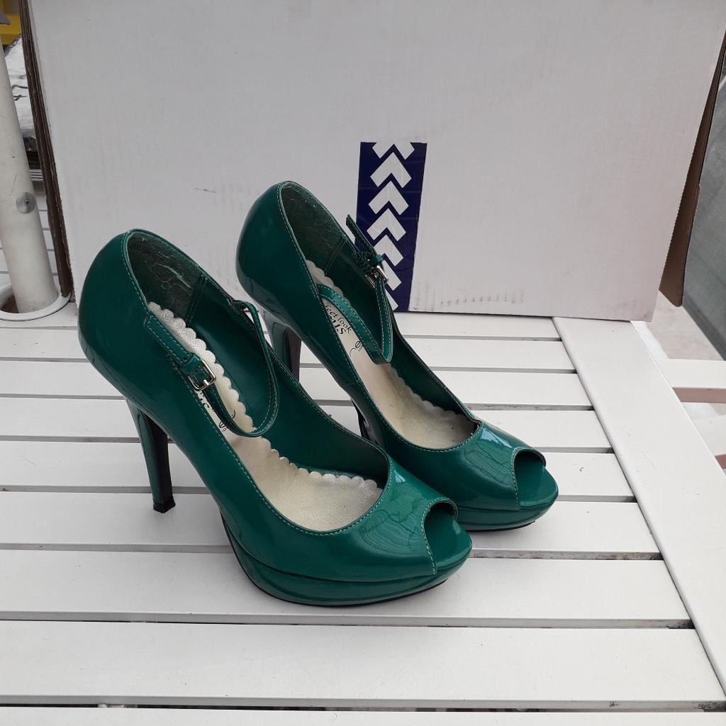 schoenen 37, Verzenden, Groen, Schoenen met lage hakken