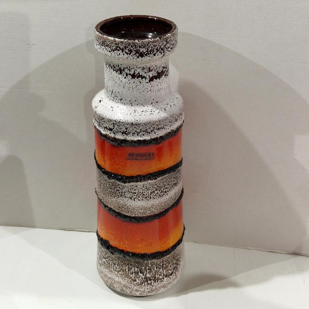 Scheurich w germany fat lava vaas 32 cm hoog keramiek, Antiek en Kunst, Ophalen of Verzenden