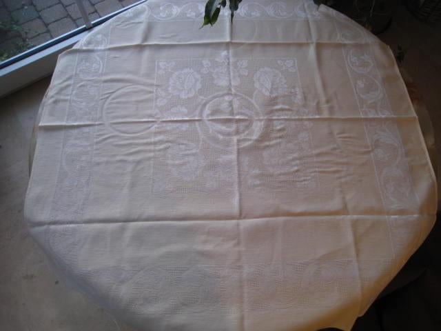 Tafelkleed rechthoekig, damast weeftechniek, licht, 90x83cm, Huis en Inrichting, Keuken | Textiel, Ophalen
