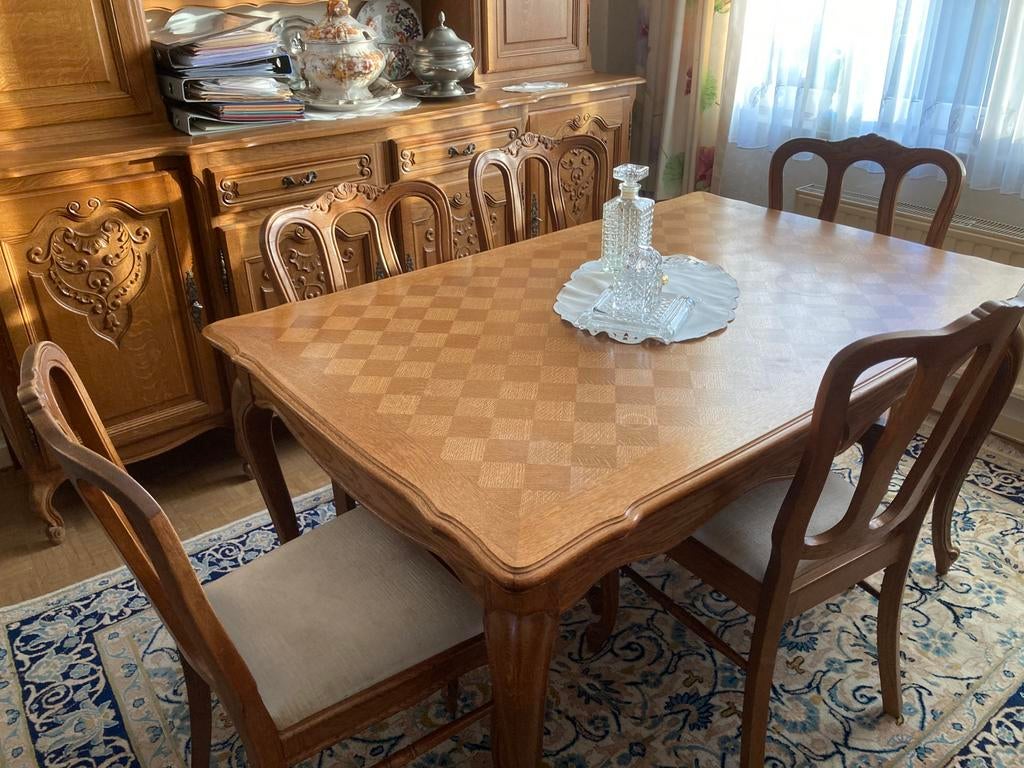 Table + 6 chaises, Maison & Meubles, Enlèvement, Utilisé