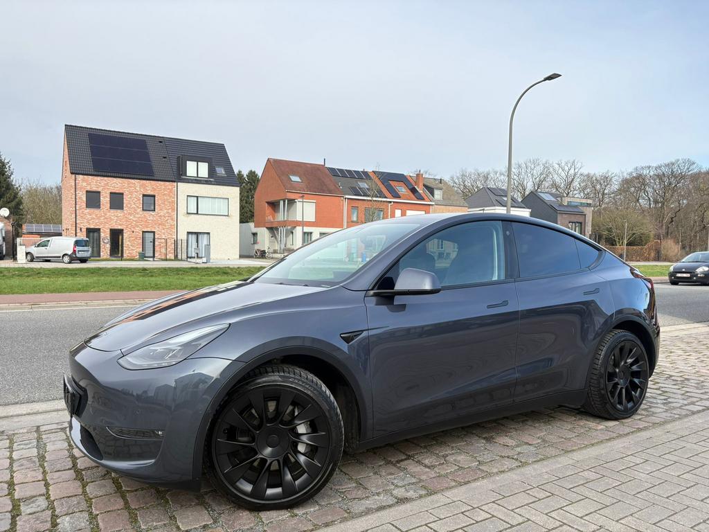 Tesla Model Y| 4X4 | Long Range | Dual Motor |94 Dkm| 2021 |, Auto's, Tesla, Testrit aan huis, Monovolume, Zwart, Leder