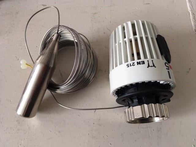 220. Heimeier Thermostaat met externe voeler, Ophalen of Verzenden, Nieuw, Wit