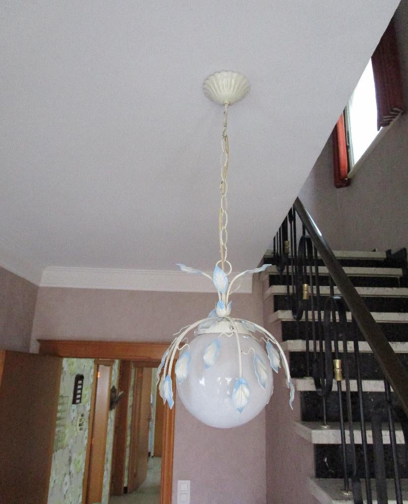 plafond lamp bol, Ophalen of Verzenden, Zo goed als nieuw, Glas, 75 cm of meer