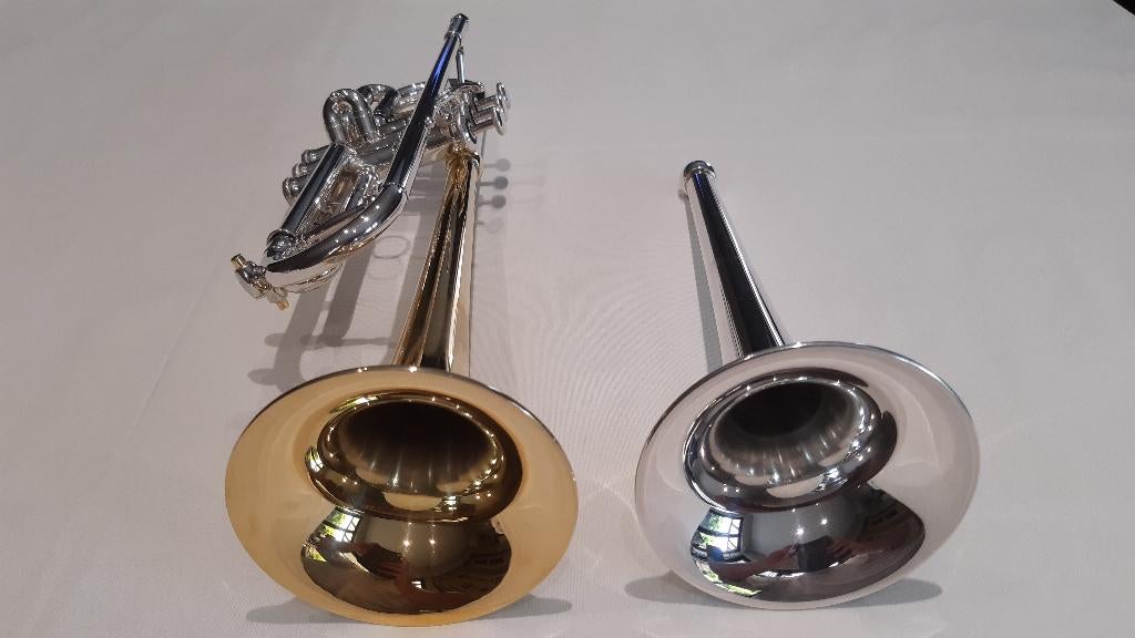 Stomvi COMBI dubbele beker, Muziek en Instrumenten, Ophalen of Verzenden, Gebruikt, Trompet in si bemol, Met koffer