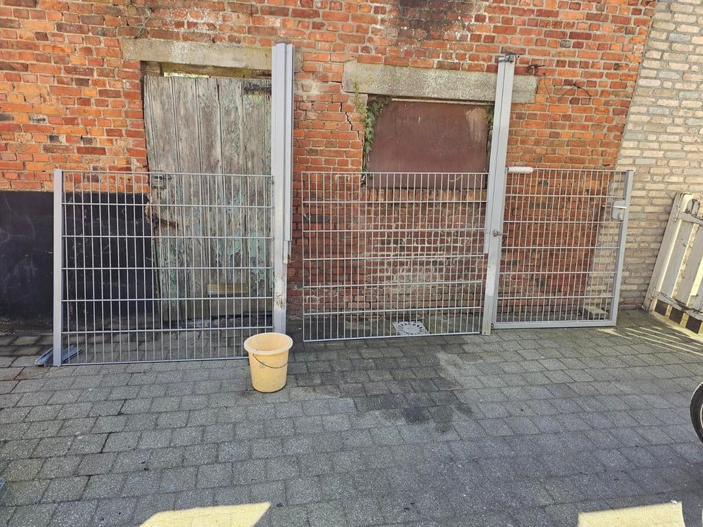 Metalen tuinpoort+ afrastering, Tuin en Terras, Gaas en Draad, Ophalen