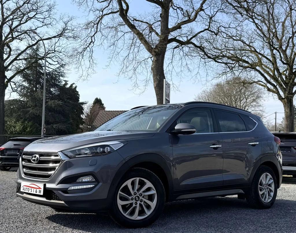 Hyundai Tucson 1.6 T-GDi 4WD Pano Leder Trekhaak Camera Gara, Auto's, Hyundai, Automaat, Gebruikt, 4 cilinders, Bedrijf