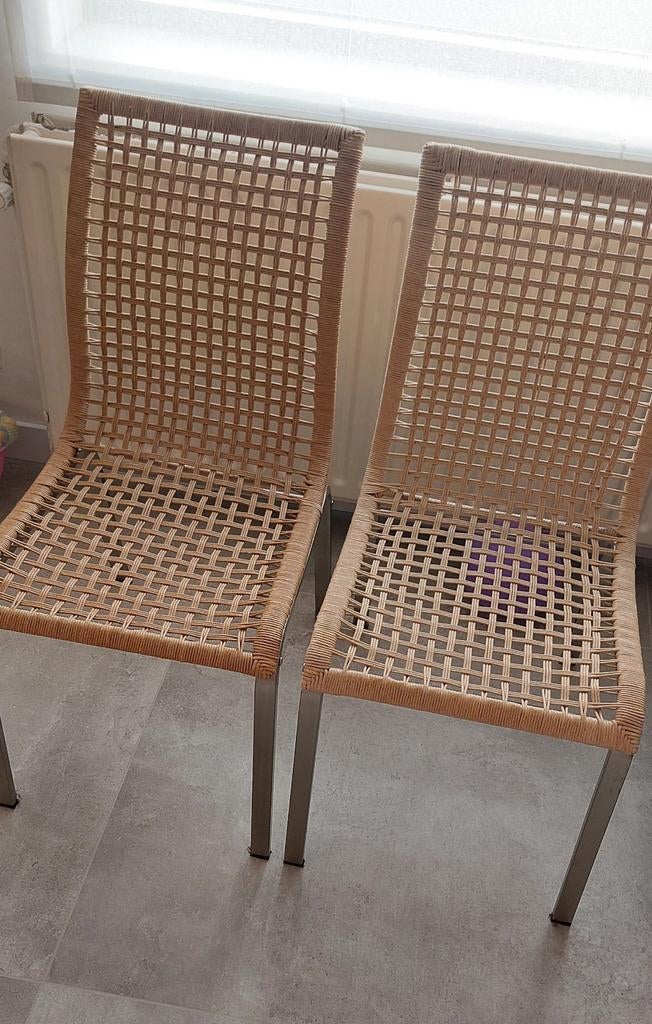 8 stuks Ikea Nandor stoel riet rotan, Maison & Meubles, Chaises, Enlèvement