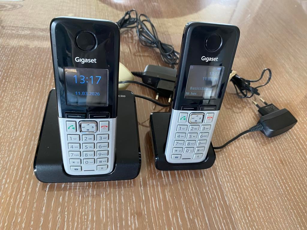 Set van 2 Telefoons Gigaset Siemens C 300 in Perfecte staat, Ophalen, Zo goed als nieuw
