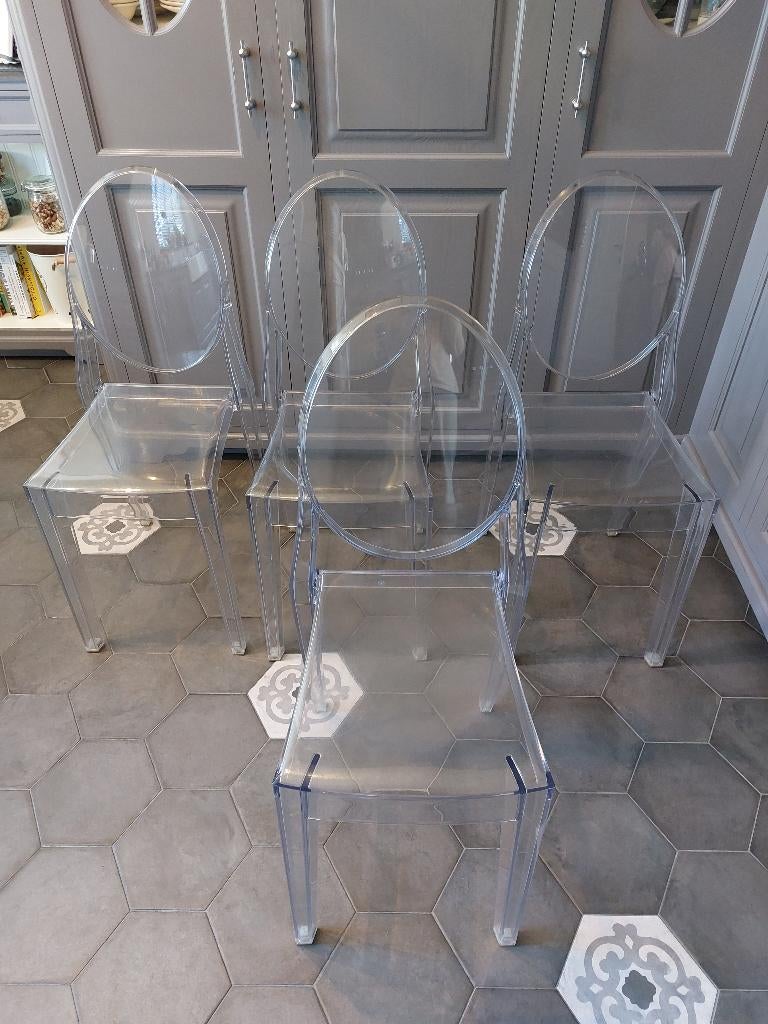 Victoria Ghost stoelen van Kartell, Huis en Inrichting, Stoelen, Gebruikt, Vier, Overige materialen, Overige kleuren, Ophalen