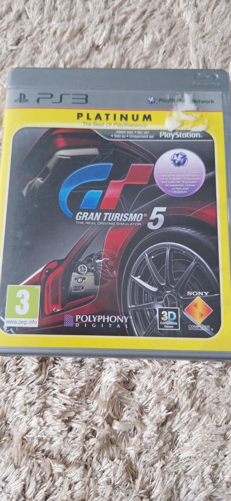 Jeu de voiture gran turismo 5 complet avec cd boite et notic