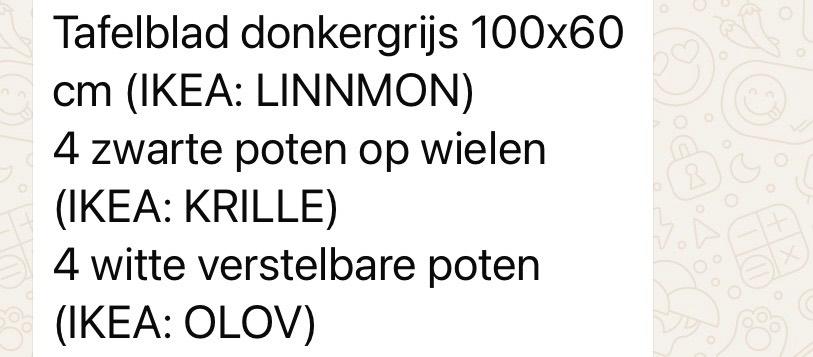 Tafel/ bureau, Ophalen, Zo goed als nieuw