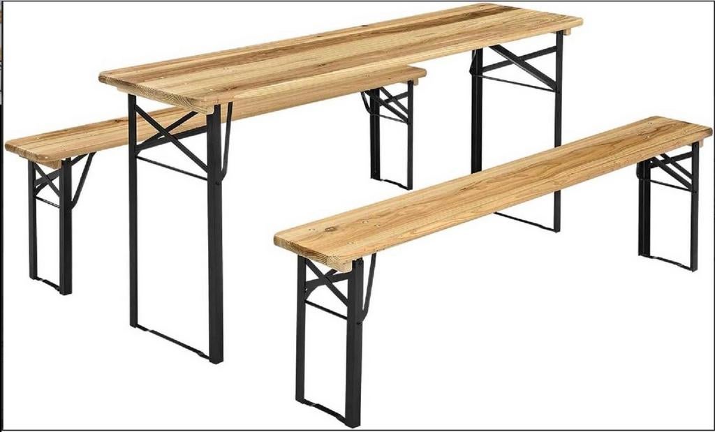 Biertafel, Tuin en Terras, Ophalen, Nieuw, Rechthoekig, Inklapbaar