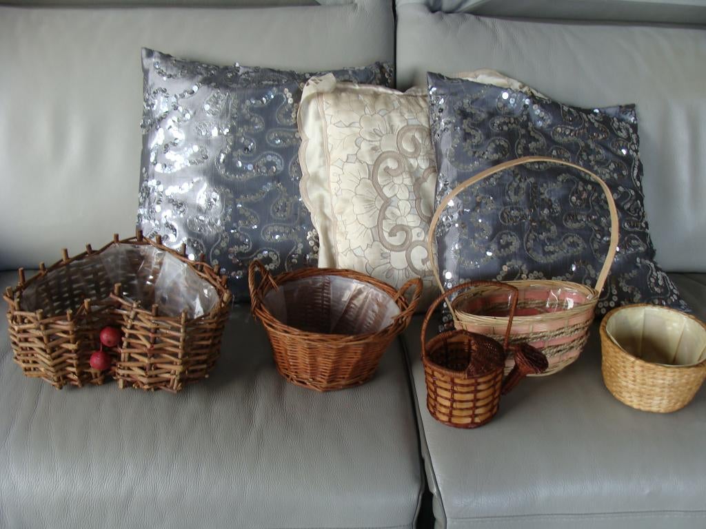 décorations en osier, panier, cœur, arrosoir, corbeille, Mand, Nieuw, Ophalen of Verzenden, Riet