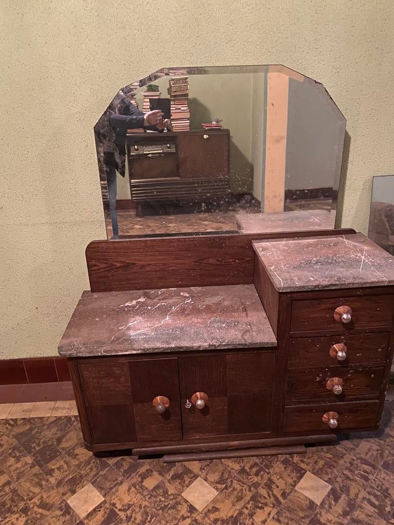 Vintage Art Deco toilettafel, Antiek en Kunst, Curiosa en Brocante, Ophalen