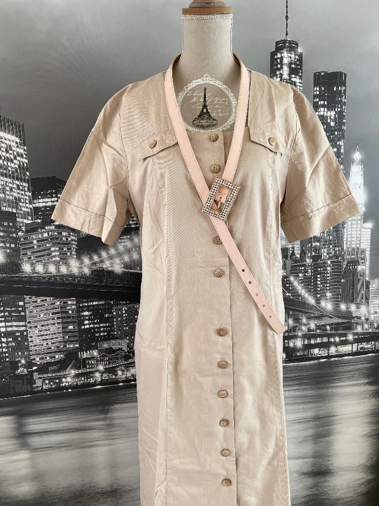 prachtige beige jurk / kleed - 42/44, Kleding | Dames, Verzenden, Beige, Maat 42/44 (L), Zo goed als nieuw
