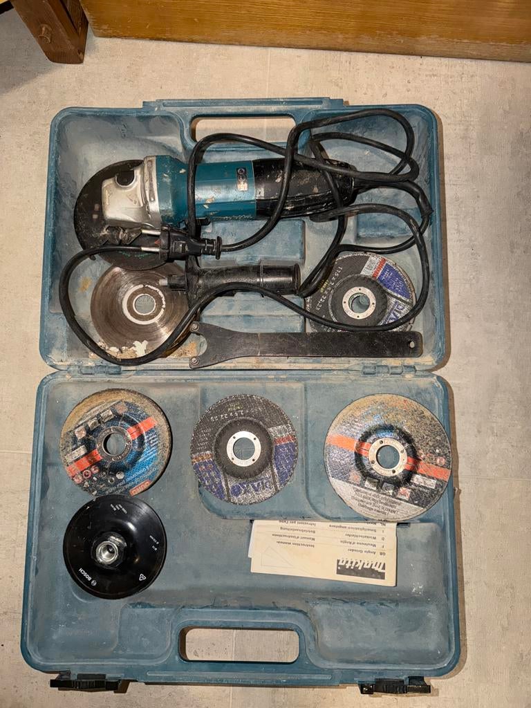 Makita angle grinder set, Ophalen, Zo goed als nieuw