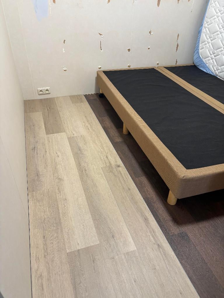 Lit 2 personnes ou 2 lits 1 personne A DONNER !!! (Bredene), Beige, Comme neuf, Enlèvement, 200 cm