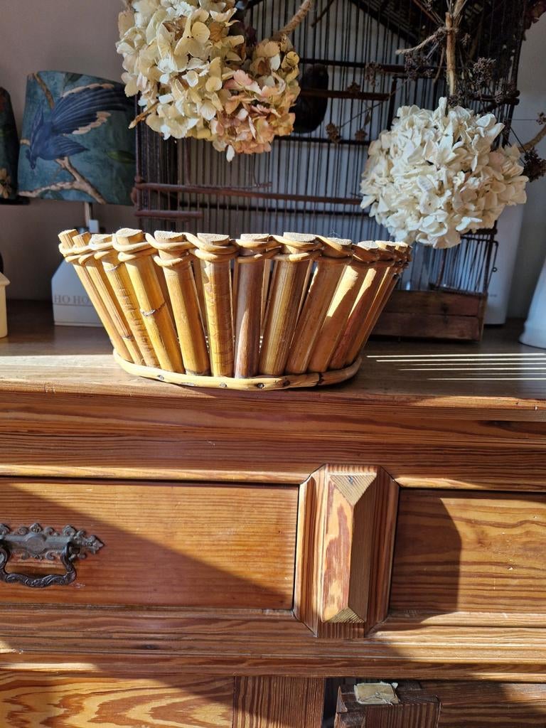 Bamboo Cache Pot uit de jaren 70, Ophalen of Verzenden