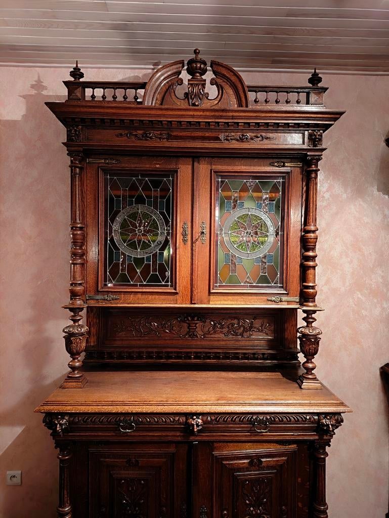 meubles en chêne Antique – 2 buffets/grande table/6 chaises, Antiquités & Art, Antiquités | Meubles | Armoires, Enlèvement