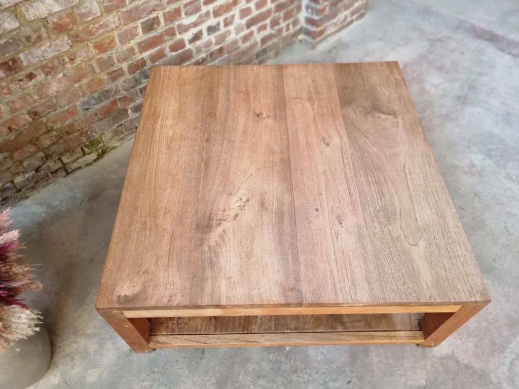 Teak salontafel art:57/26,2, Teck, 100 à 150 cm, Moins de 50 cm, Indo.