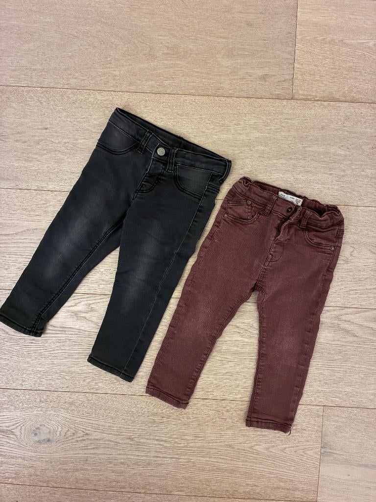 2 jeansbroekjes maat 86, Kinderen en Baby's, Babykleding | Maat 86, Ophalen, Gebruikt, Broekje, Jongetje of Meisje