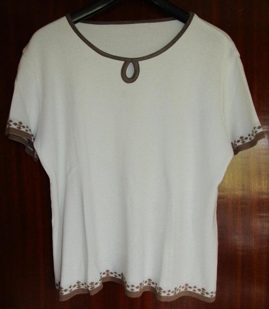 Damesblouse met korte mouwen - maat 42/44, ANDERE, Wit, Maat 42/44 (L), Ophalen of Verzenden