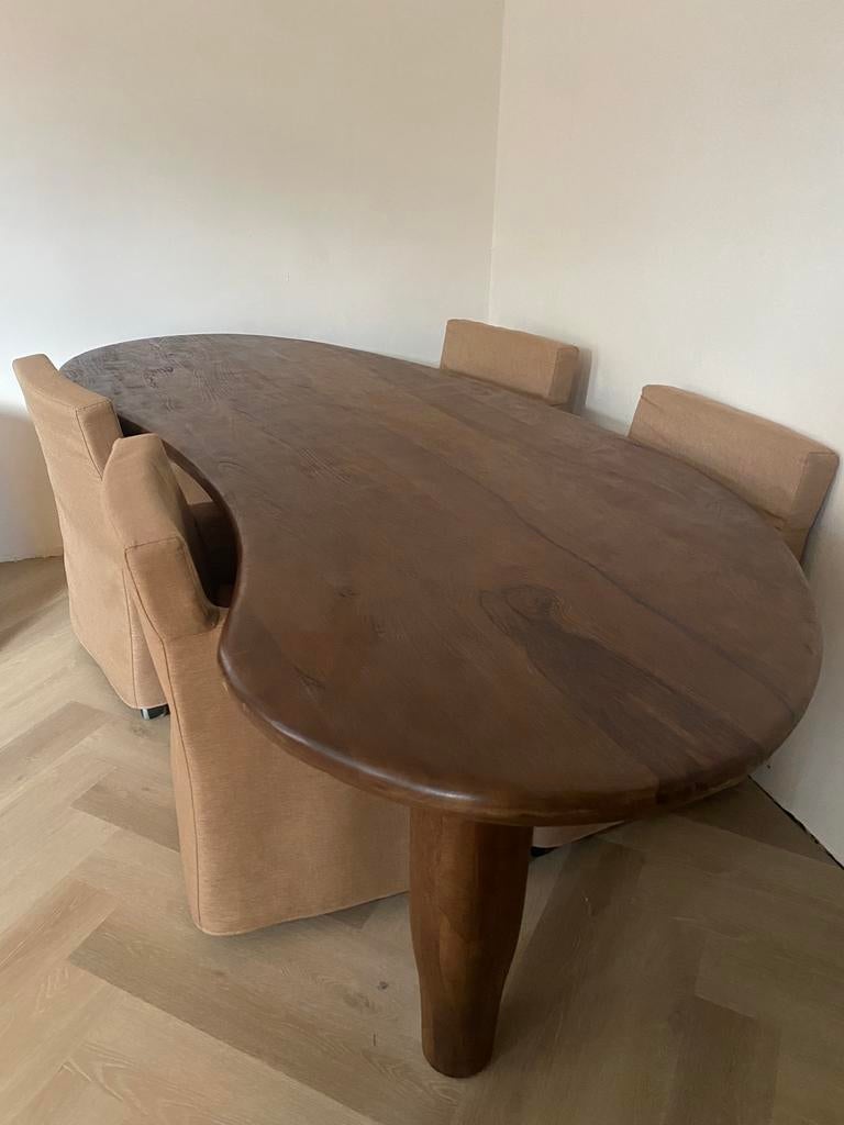 Japandi eettafel 240cm lang, Ophalen, Zo goed als nieuw