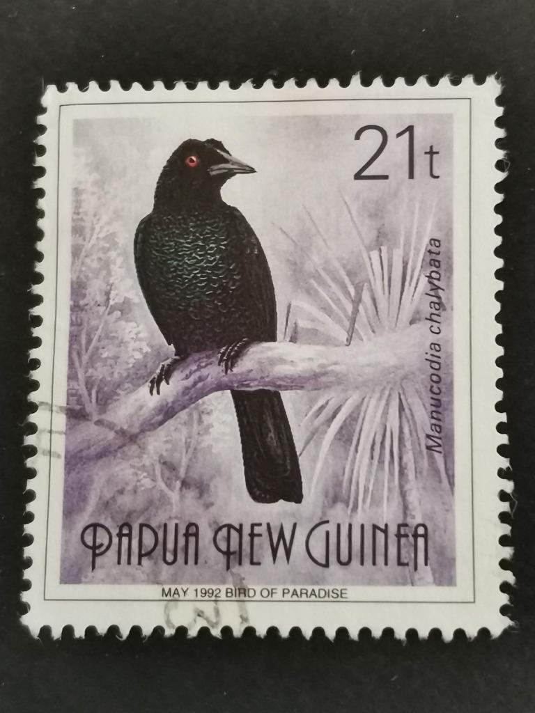 Papouasie-Nouvelle-Guinée 1992 - oiseaux - oiseau de paradis, Enlèvement ou Envoi, Affranchi