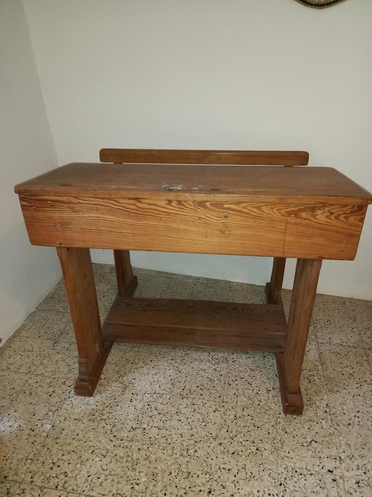 Ancien banc d'écolier - NOUVEAU PRIX, Enlèvement