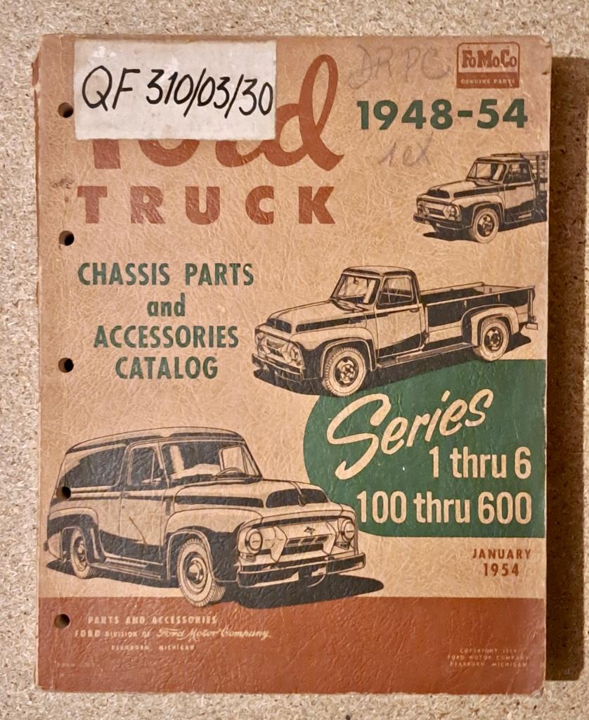 FORD PICK-UP 1948-54 - Chassis Parts catalog - ORIGINAL, Enlèvement ou Envoi