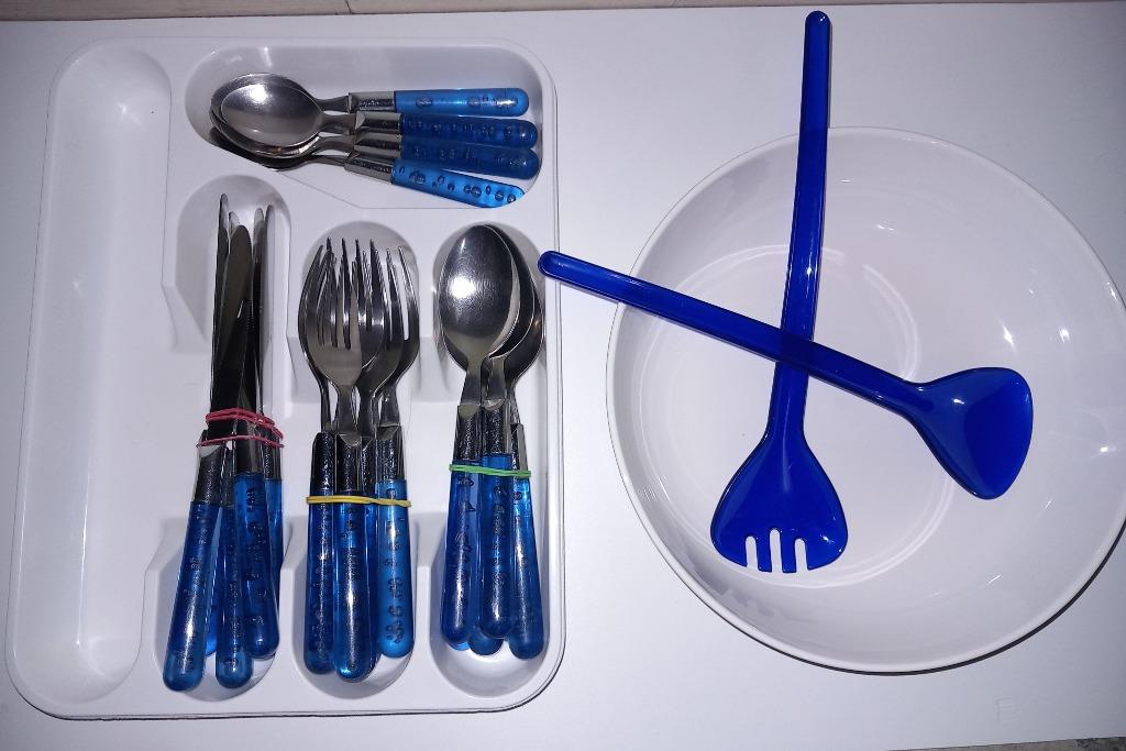 Ménagère 24 pieces +1 plat  & couverts à salade, Maison & Meubles, Cuisine | Couverts, Neuf, Résiste au lave-vaisselle, Ensemble de couverts