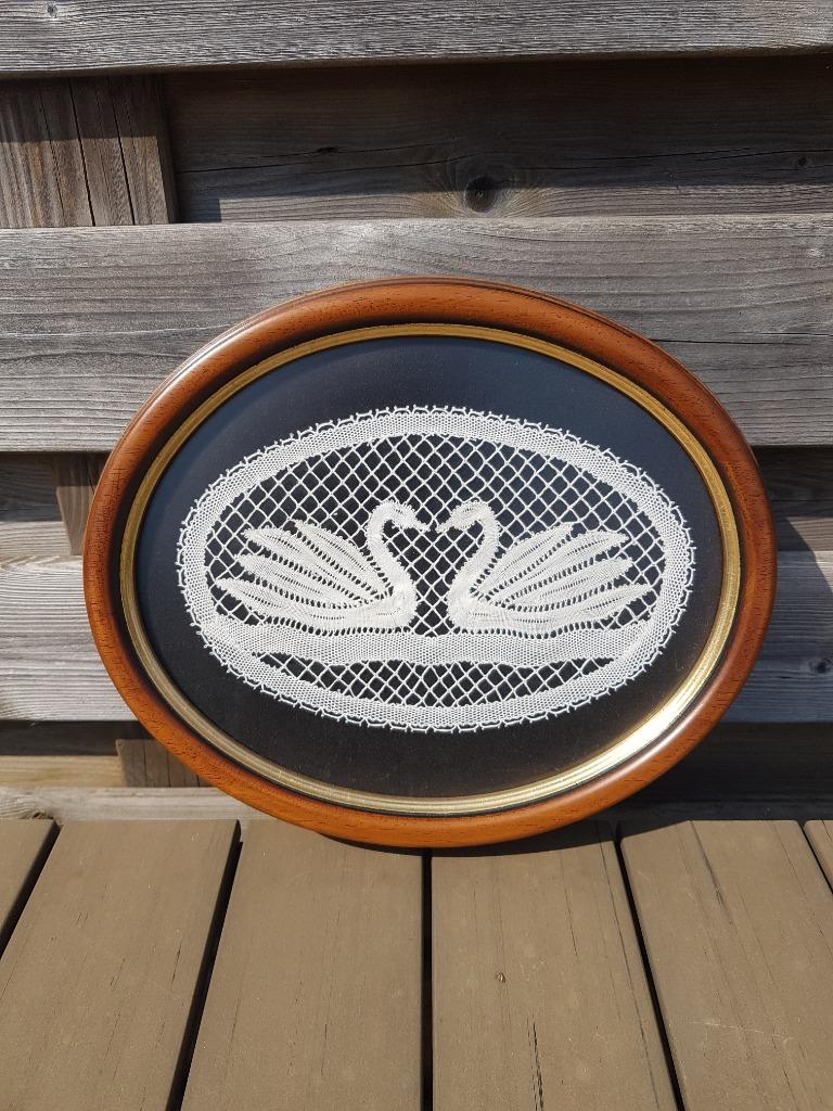 Antiek Brugs kantwerk: zwaantjes, Ophalen of Verzenden, Zo goed als nieuw, Knutselwerk