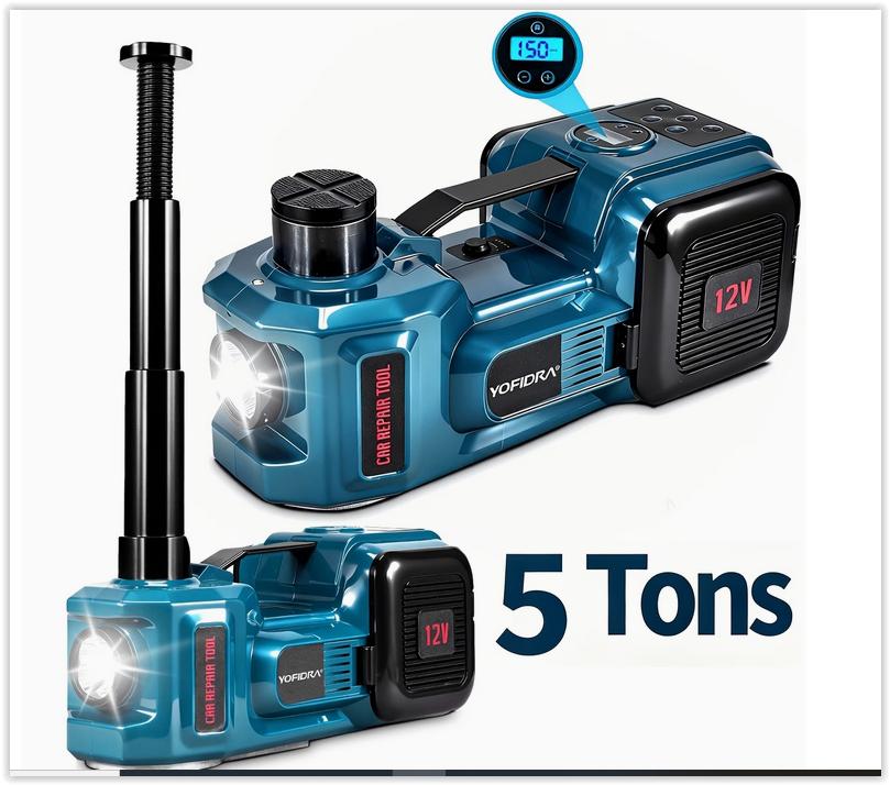 Cric électrique 5 tonnes pour voiture | Cric hydraulique 12V, Enlèvement ou Envoi, Neuf