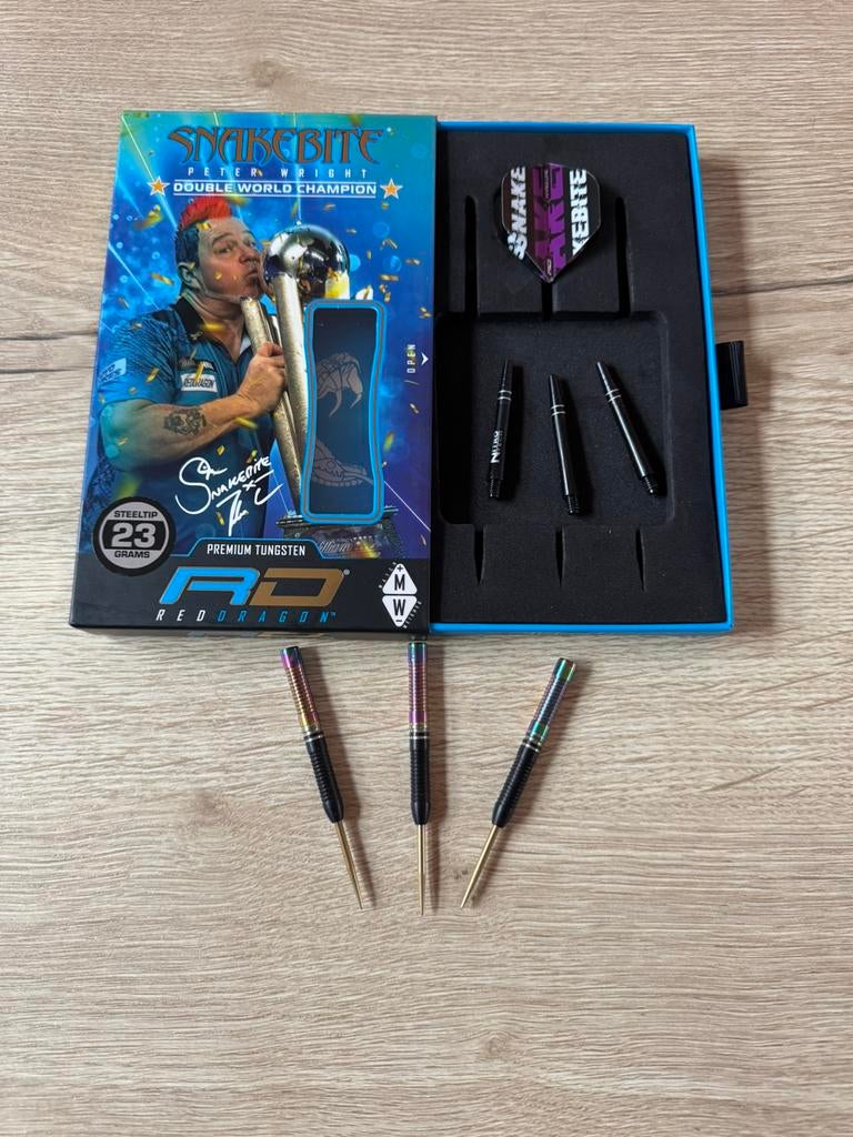 Red Dragon Peter Wright world champion 2020 edition 23 gram, Ophalen of Verzenden, Nieuw, Pijlen