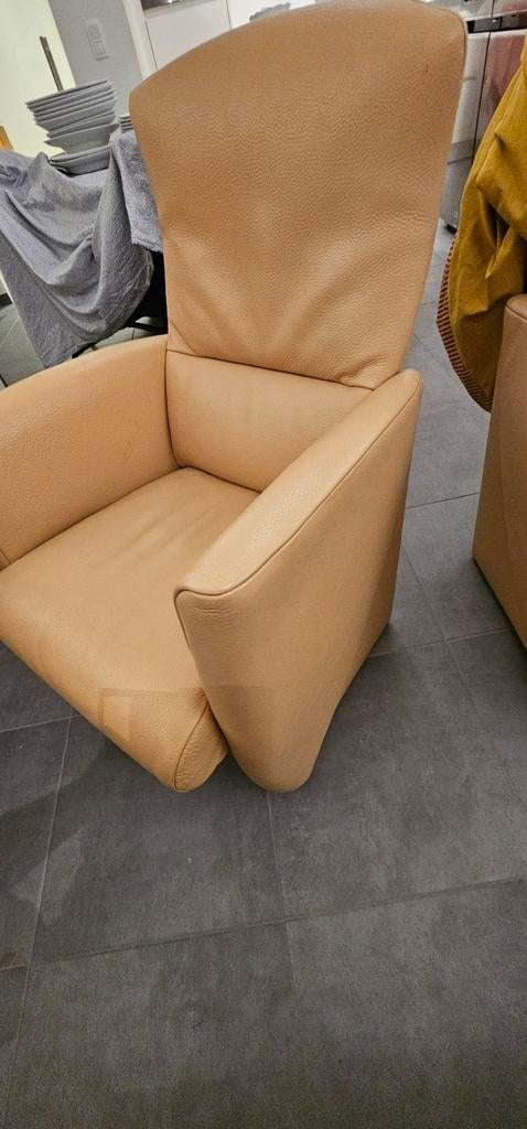 Nieuw fauteuile,100%buffel leder,perfecte staat Jori, 2 stuk, Huis en Inrichting, Fauteuils, Ophalen of Verzenden, Nieuw, Leer