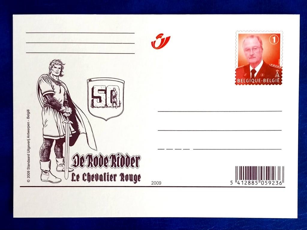 2009 Entier postal B.D. Chevalier rouge - Validité permanent, Timbres & Monnaies, Envoi, Non oblitéré, Neuf