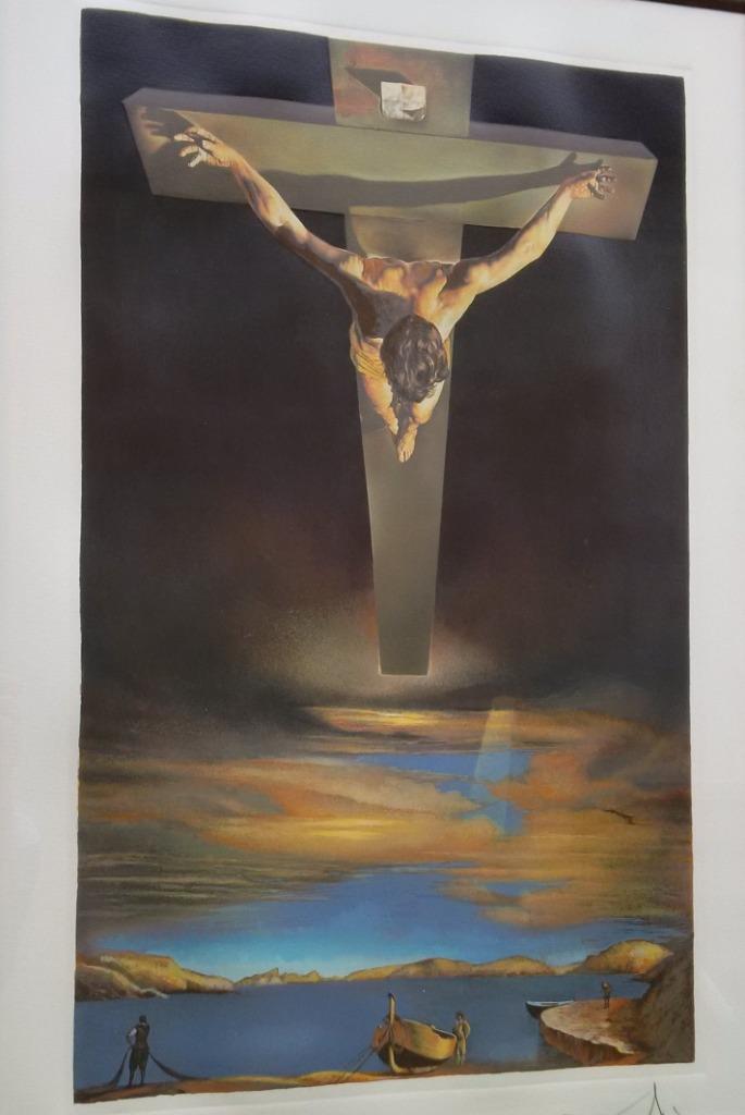 Litho Salvador DALI - le Christ de st Jean de la Croix, Antiquités & Art, Art | Lithographies & Sérigraphies, Enlèvement