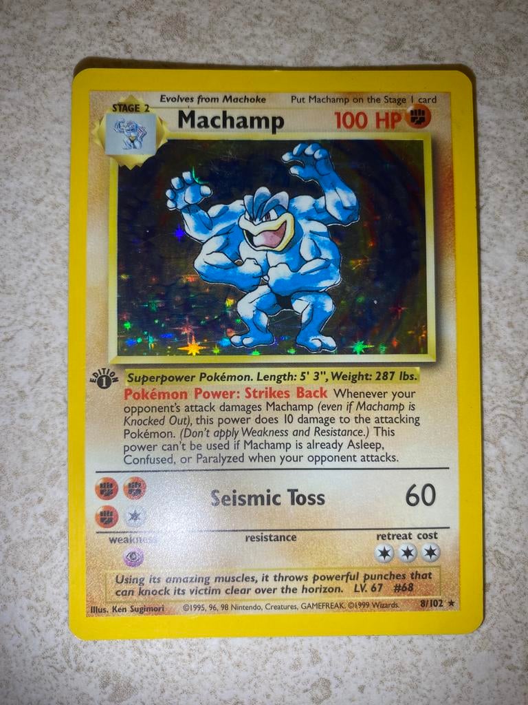 Machamp Holo, Ophalen of Verzenden, Gebruikt, Losse kaart, Foil